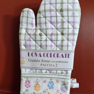 Pacco x 2 guanti forno cucina Uova Colorate
